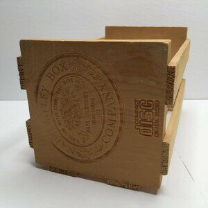 Napa Valley Wood Music CD Holder Crate Media Storage Wooden Organizer Box